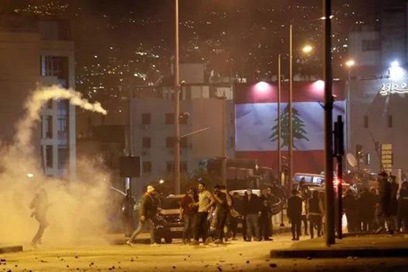 At least 46 people injured as police clash with protesters in Lebanon